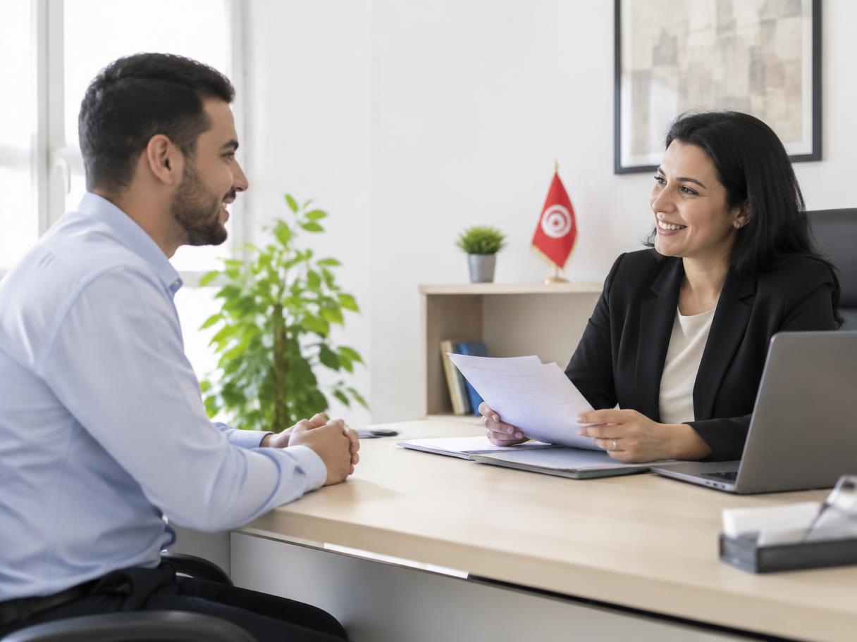 Candidat en entretien avec une recruteuse